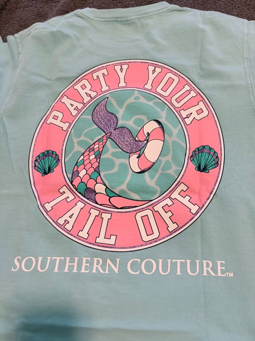 Southern Couture Tee Party Your Tail Off Mermaid Small